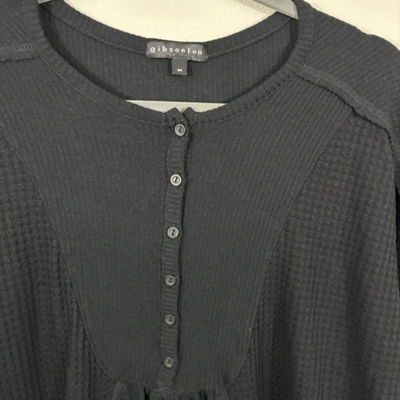 gibson look Black Romantic Long Sleeve Sweater Sz M Comfy Casual - Picture 2 of 5